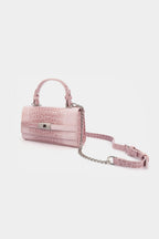 Voralis pink tote bag - metallic chain detail