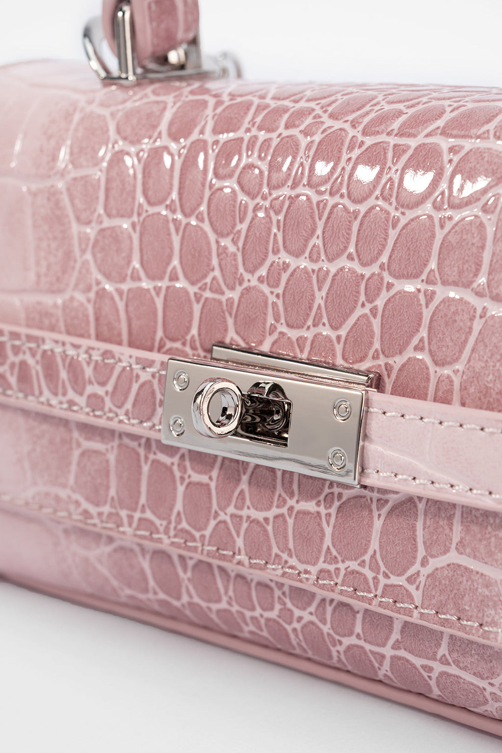 Voralis metallic chain tote bag - side profile view