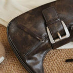 Voralis brown vegan leather bag - lifestyle shot