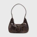 Voralis Jenice brown vegan leather crossbody bag - front view