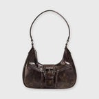Voralis Jenice brown vegan leather crossbody bag - front view