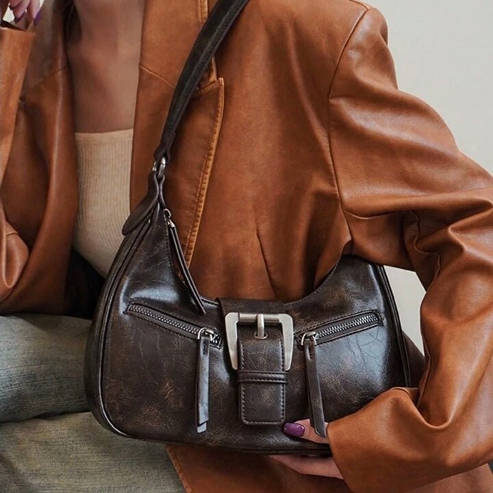 Voralis vegan leather bag - vintage-look surface detail